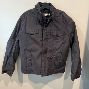 Kenneth Cole New York Dark Gray Military Jacket